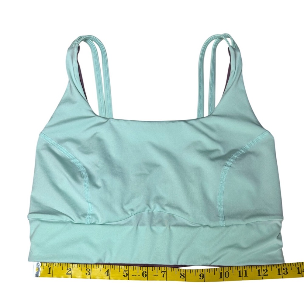 Tera Kaia Aurora Crop Top Women 4 Mint Green Yoga Athletic Reversible Bra - Picture 2 of 6